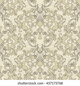 Vector illustration. Damask seamless floral pattern. luxury texture for wallpapers