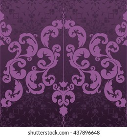 Vector illustration. Damask seamless floral pattern.