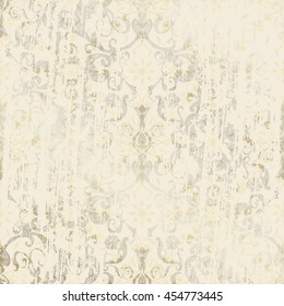 Vector illustration. Damask seamless floral pattern.