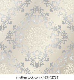 Vector illustration. Damask seamless floral pattern.
