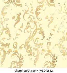 Vector illustration. Damask seamless floral pattern.