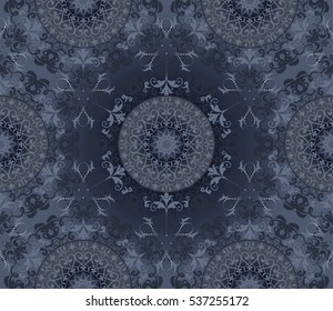 Vector illustration. Damask seamless floral pattern.