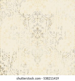 Vector illustration. Damask seamless floral pattern.