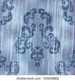 Vector illustration. Damask seamless floral pattern.