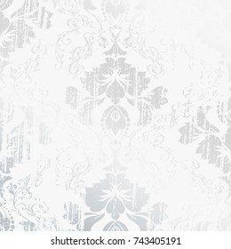 Vector illustration. Damask seamless floral pattern.