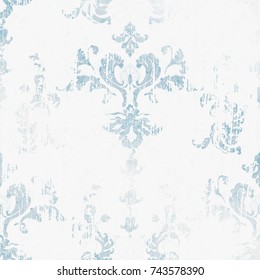 Vector illustration. Damask seamless floral pattern.