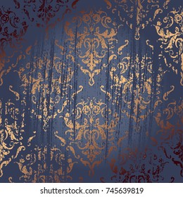  Vector illustration. Damask seamless floral pattern. luxury texture for wallpapers.