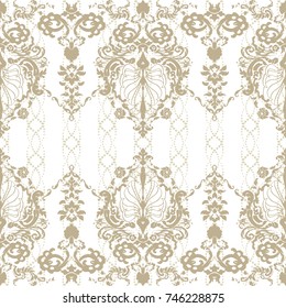 Vector illustration. Damask seamless floral pattern. luxury texture for wallpapers