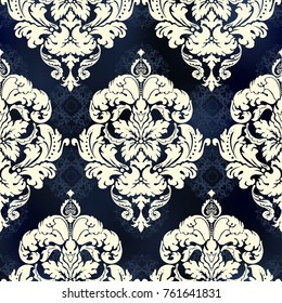  Vector illustration. Damask seamless floral pattern. luxury texture for wallpapers, fabric patterns Baroque
