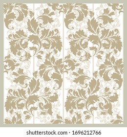 Vector illustration. Damask seamless flowers quality pattern. Baroque Classicism. 