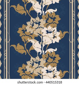 Vector illustration. Damask seamless flowers pattern.