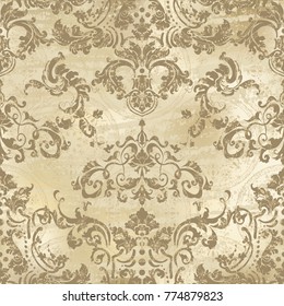 Vector illustration. Damask seamless flowers pattern.