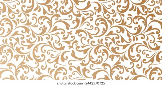 Vector illustration damask seamless pattern elements. Elegant luxury texture for wallpapers, backgrounds and page fill, Fashionable modern wallpaper or textiles, books cover prints, Digital interfaces