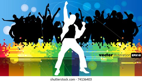 Vector illustration of dance background