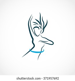 Vector illustration of a Dancing girl