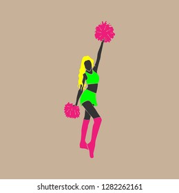 vector illustration of a dancing girl from a support group