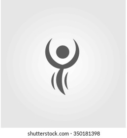 Vector illustration dancing man or a shaman. Based on a symbol associated with the Bulgarian Dulo clan.