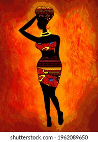 vector illustration of a dancing woman