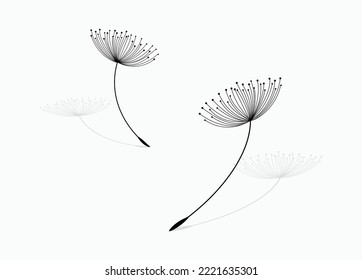 Kronleuchter aus Vektorgrafik im Wind geblasen. Leuchter-Samensymbol. Kronleuchter auf weißem Hintergrund. Vektorgrafik