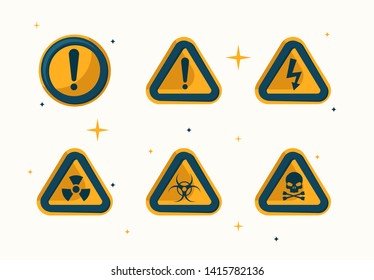 vector illustration of danger signs