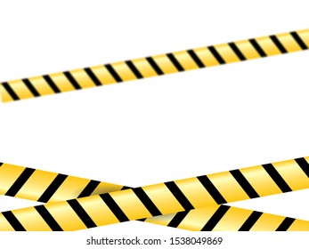 Vector illustration. Danger tapes isolated on white background