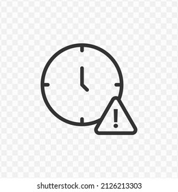 Icono vectorial de tiempo de peligro en color oscuro y fondo transparente (png).