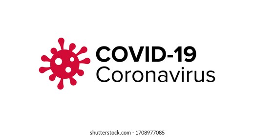 Vector illustration of a dangerous virus - Coronavirus (Covid-19). Lettering concept for typography. Pandemic, global danger and quarantine. Logo design. Save your life from the virus.