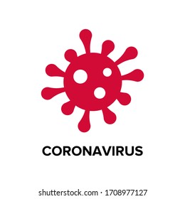 Vector illustration of a dangerous virus - Coronavirus (Covid-19). Lettering concept for typography. Pandemic, global danger and quarantine. Logo design. Save your life from the virus.