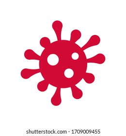 Vector illustration of a dangerous virus - Coronavirus (Covid-19). Pandemic, global danger and quarantine. Virus vector logo design. Simple vector illustration of a coronavirus. Logo design.