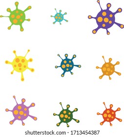 vector illustration with dangerous viruses