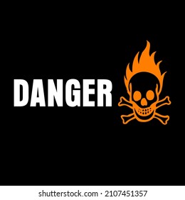 vector illustration of dangerous warning concept