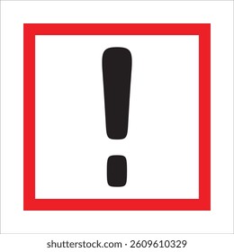 vector illustration of dangerous warning symbol square