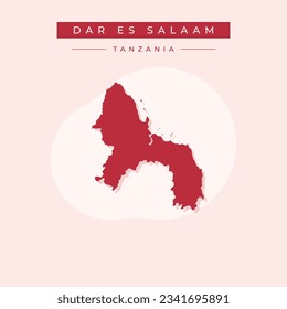 Vector illustration vector of Dar es Salaam map Tanzania