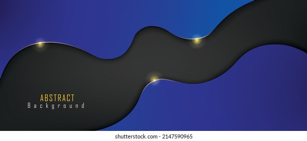 vector illustration dark blue 3d background design template