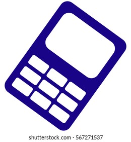 Vector Illustration of Dark Blue Calculator Icon

