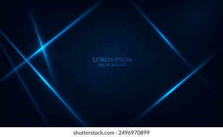 vector illustration dark blue and glowing light lines digital abstract modern cover and luxury backdrop template. 
