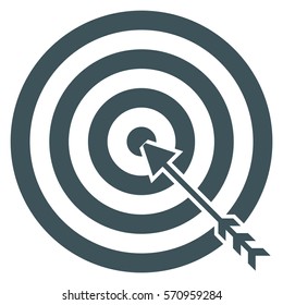 Vector Illustration of Dark Blue Target Icon
