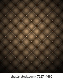 Vector illustration of Dark brown leather upholstery background
