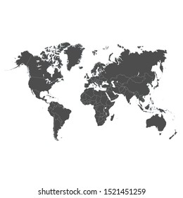 vector illustration of dark color world map