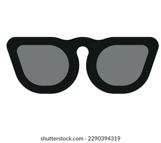 Ilustración vectorial de gafas oscuras. Protección solar y verano.