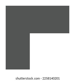 ilustración vectorial de forma codo gris oscuro