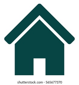 Vector Illustration with Dark Green Home Icon
