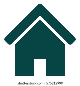 Vector Illustration of Dark Green Home Icon
