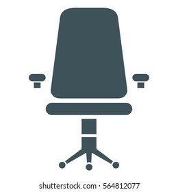Vector Illustration with Dark Grey Chair Icon
