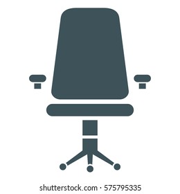 Ilustración vectorial del icono de la silla gris oscura
