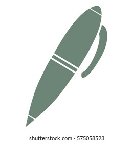 Ilustración vectorial del icono de la pluma gris oscura
