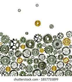 vector illustration dark metal background with gears
