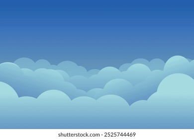vector illustration of dark rainy sky
