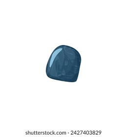 Vector illustration of dark sea or river pebbles in a square shape. Ideal for harmony and beauty, in meditation or spa. Pebbles on an isolated background.