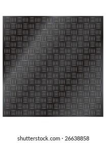 Vector Illustration Of Dark Shiny Metal Cross Hatch Pattern Background